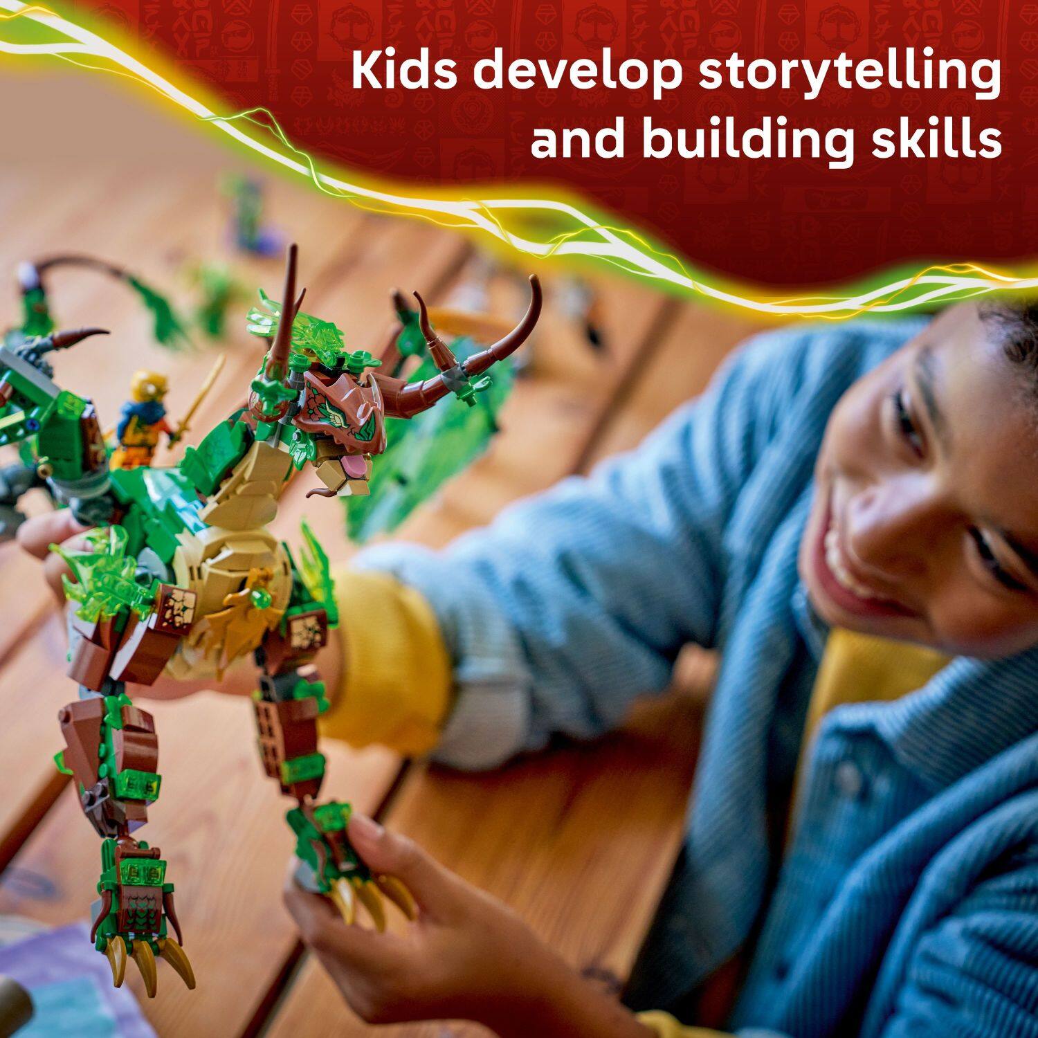 Kids develop storytelling and building skills