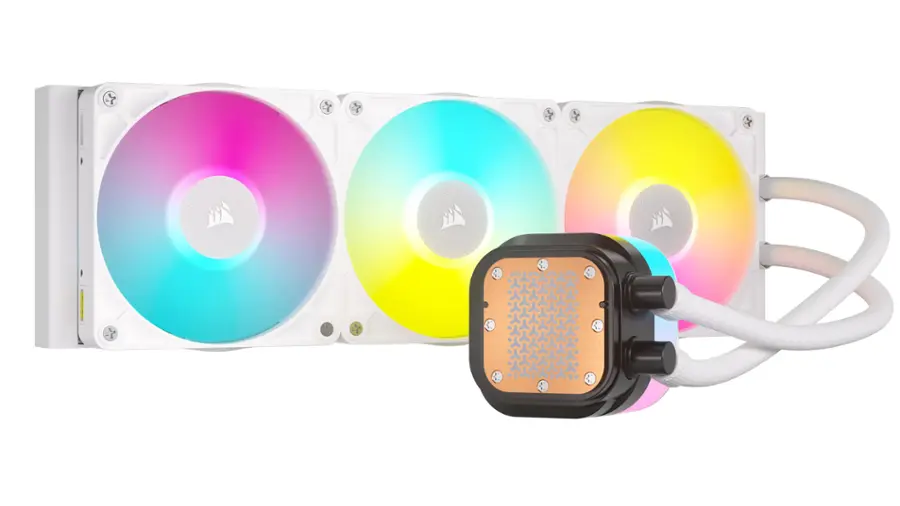 Alt View 18. CORSAIR - iCUE LINK TITAN 360 RX Liquid CPU Cooler with RGB Lighting - White.