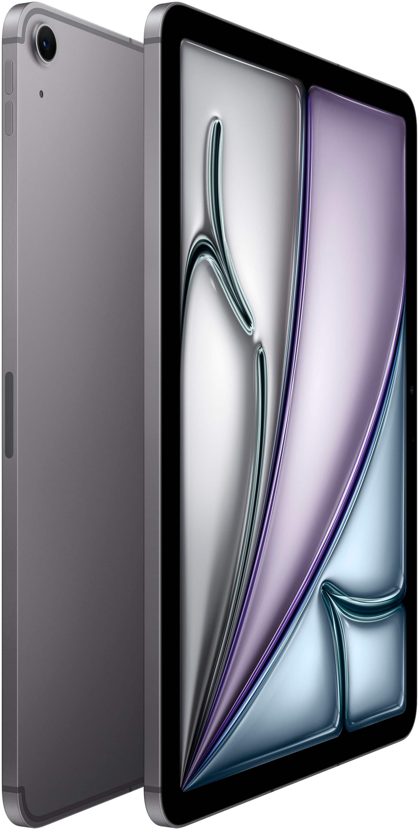 Alt View 1. Apple - 11-inch iPad Air M3 chip Built for Apple Intelligence Wi-Fi + Cellular 256GB - Space Gray.