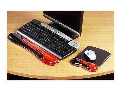 Alt View 3. Kensington - Duo Gel Mouse Pad/Wrist Rest Combo, Black/Red  - Black.