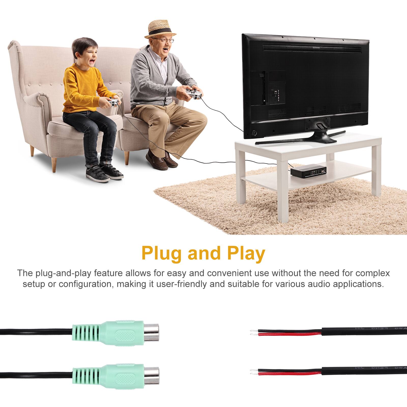 Plug and Play

The plug-and-play feature allows for easy and convenient use without the need for complex setup or configuration, making it user-friendly and suitable for various audio applications.