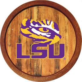 The Fan-Brand - LSU Tigers 21'' x 21'' Color Logo Faux Barrel Top Sign - Multicolor
