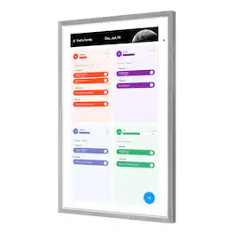 Apolosign - 27-In. Dual-Mode Digital Calendar, Wall Planner, Smart Family Organizer - Spruce Gray