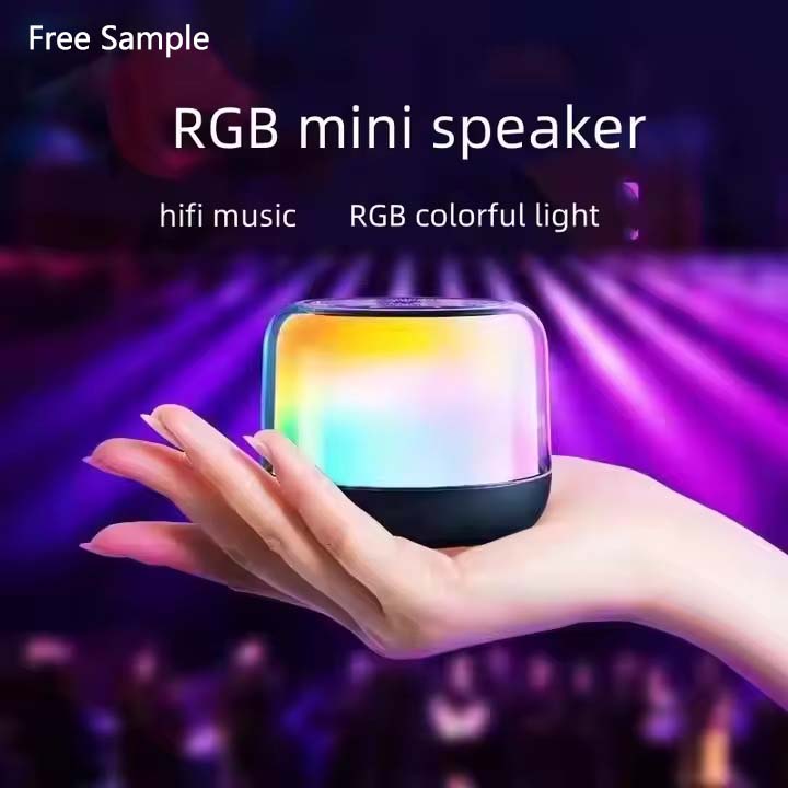 Free Sample  
RGB mini speaker  
hifi music  
RGB colorful light