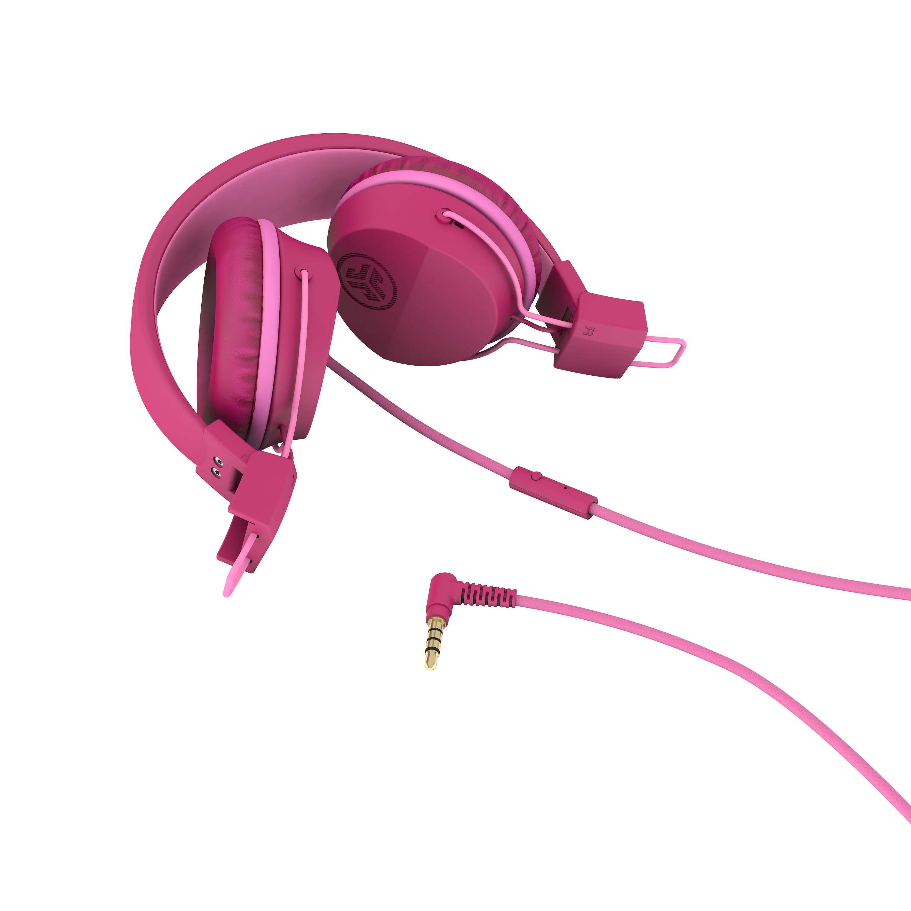 Left. JLab - JBuddies Studio On-Ear Kids Wired Headphones - Dark Pink.