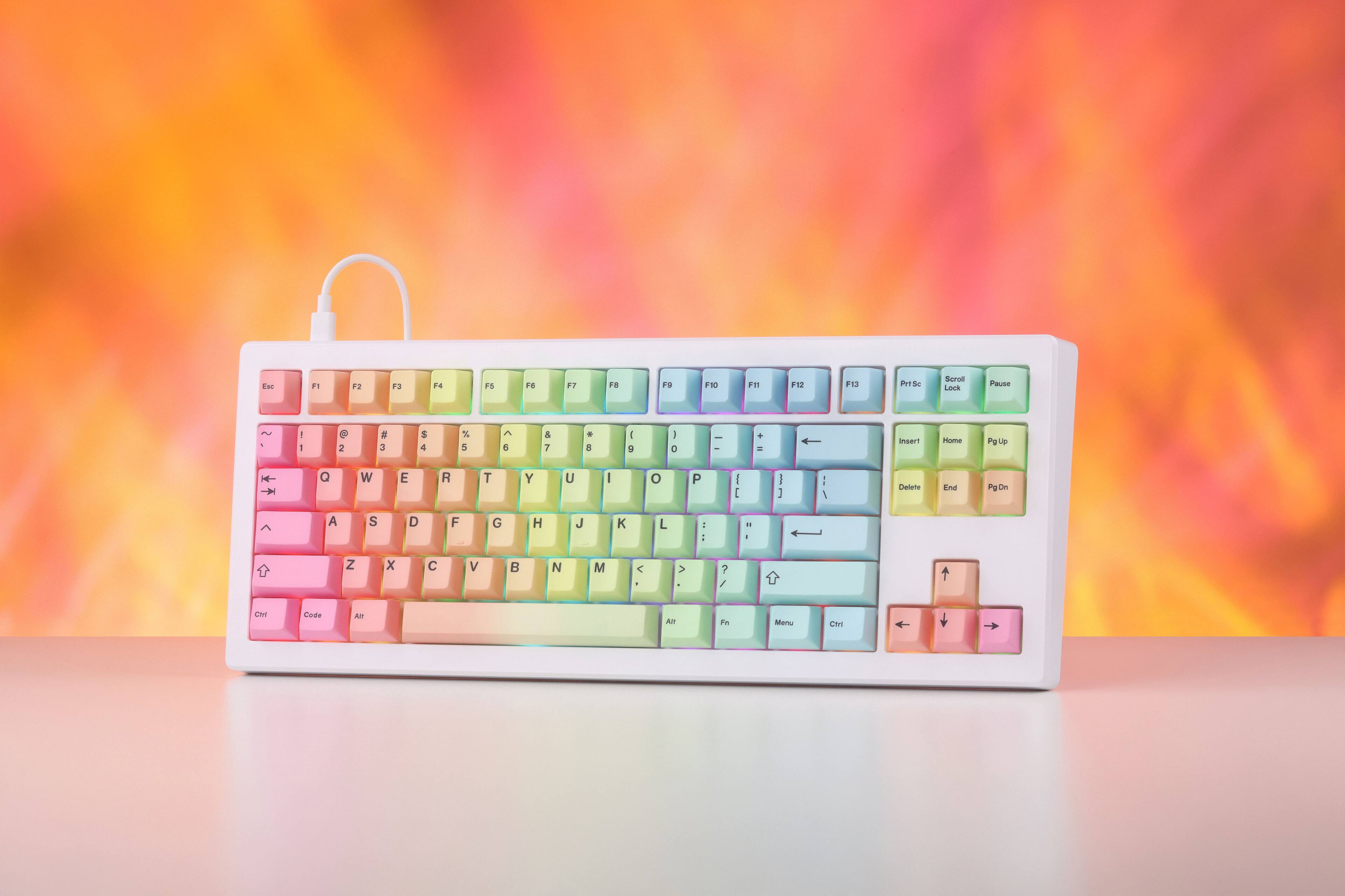 Esc F1 F2 F3 F4 F5 F6 F7 F8 F9 F10 F11 F12 F13

Prt Sc Scroll Lock Pause

1 ! 2 @ 3 # 4 $ 5 % 6 ^ 7 & 8 * 9 ( 0 ) - _ + = Backspace

Insert Home PgUp

Q W E R T Y U I O P [ { ] } \

A S D F G H J K L ; : ' " Enter

Z X C V B N M , < . > ? / 

Shift

Ctrl Code Alt

Delete End PgDn

Arrow keys

Fn Menu Ctrl