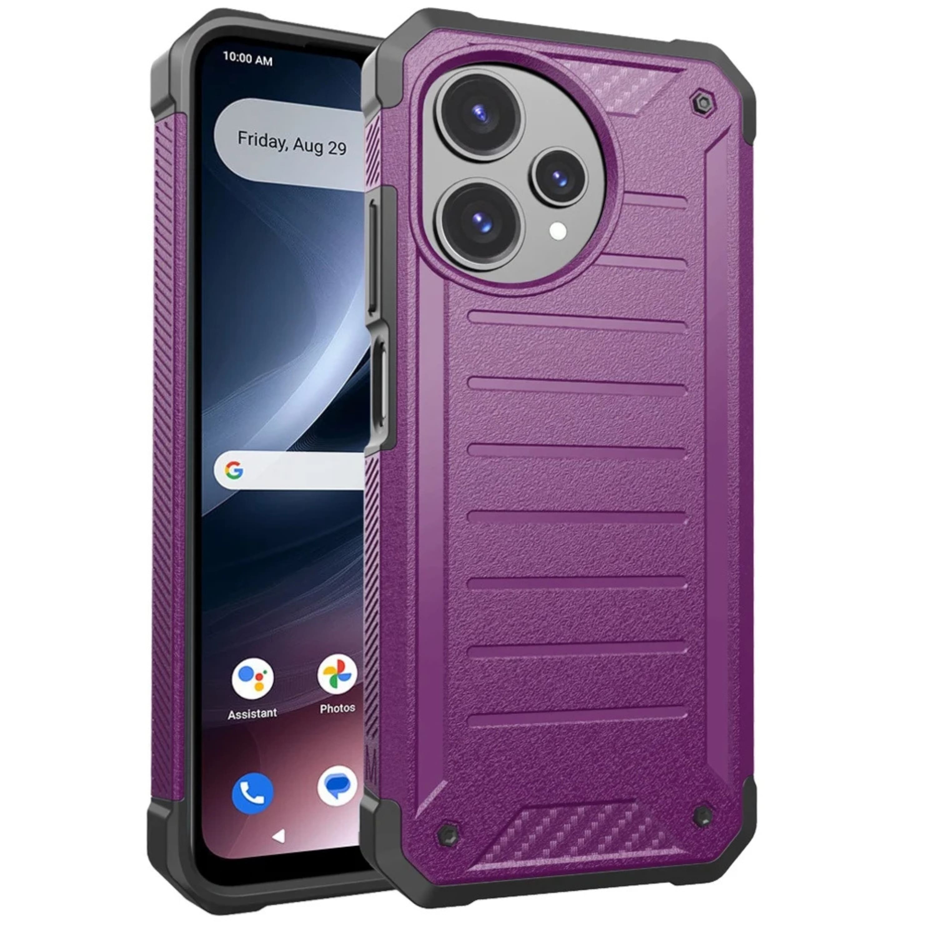 Kitcheniva - Shock Resistant Hybrid Case With Tempered Glass For Cricket Icon Pro AT&T Motivate Pro 2 5G - Purple price history on PriceWatchPro