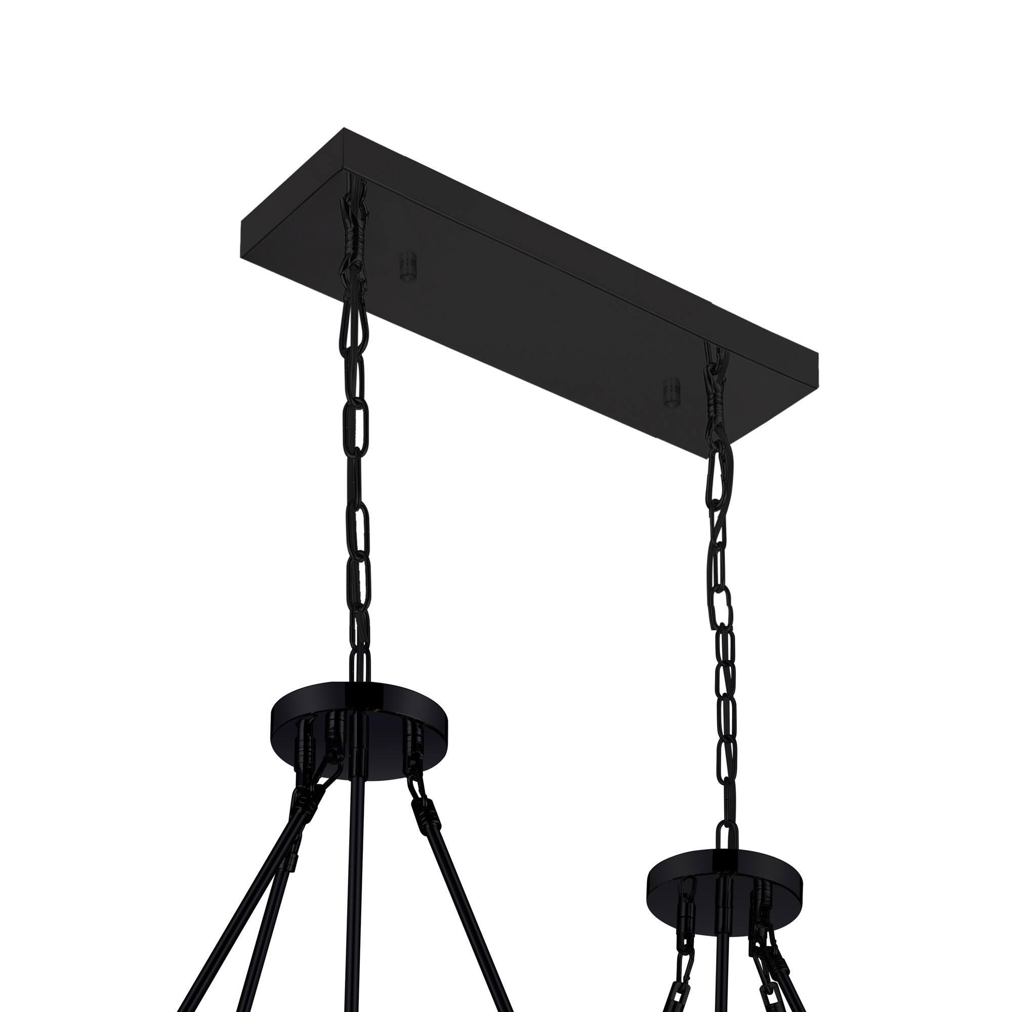 Alt View 1. CWI Lighting - Shalia 16 Light Island Chandelier With Black Finish - Black.