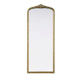 Elegant Decor - Naomi Vintage Resin Mirror 24x60 - Antique Brass