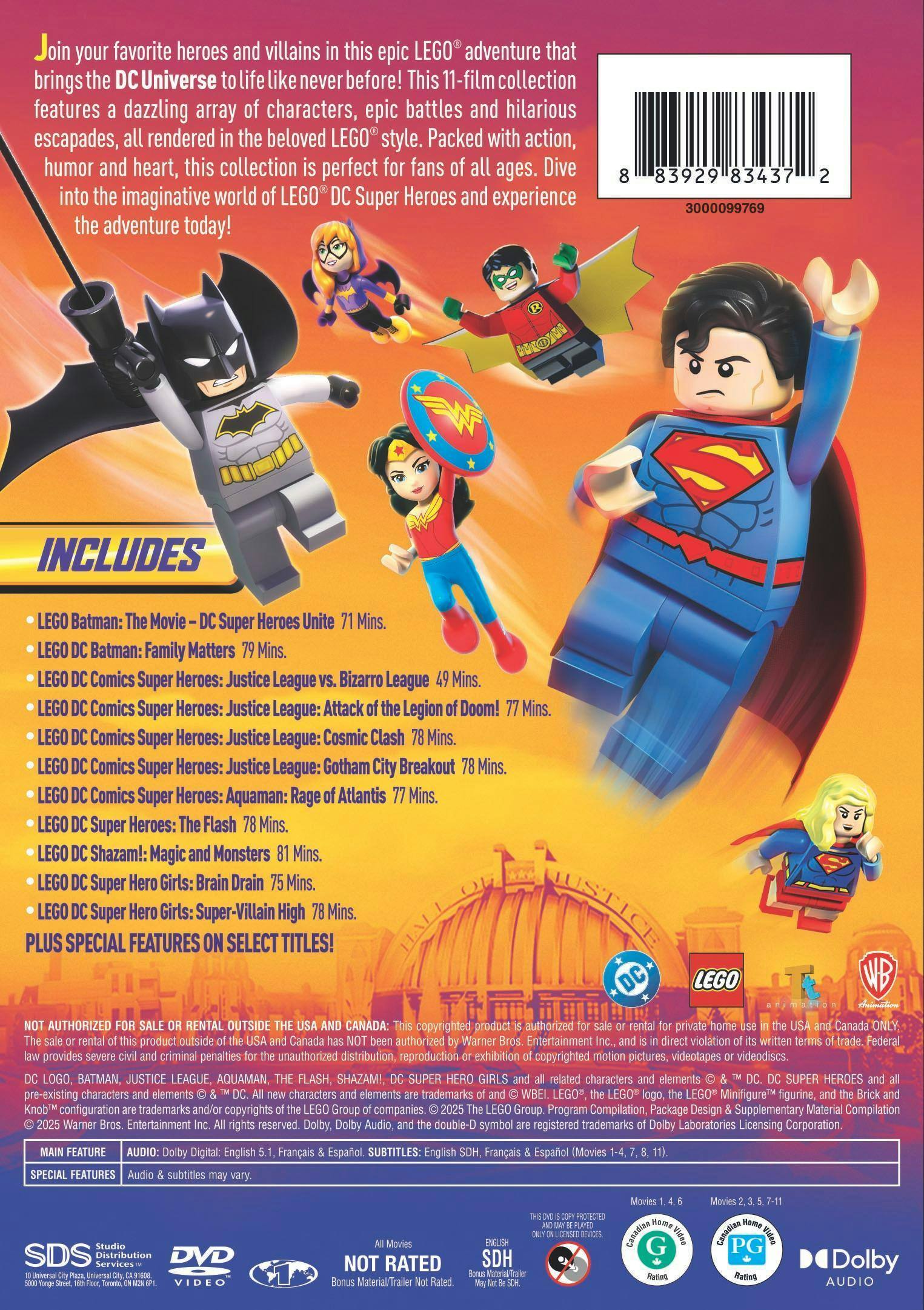 Back. LEGO DC 11-Film Collection [DVD].