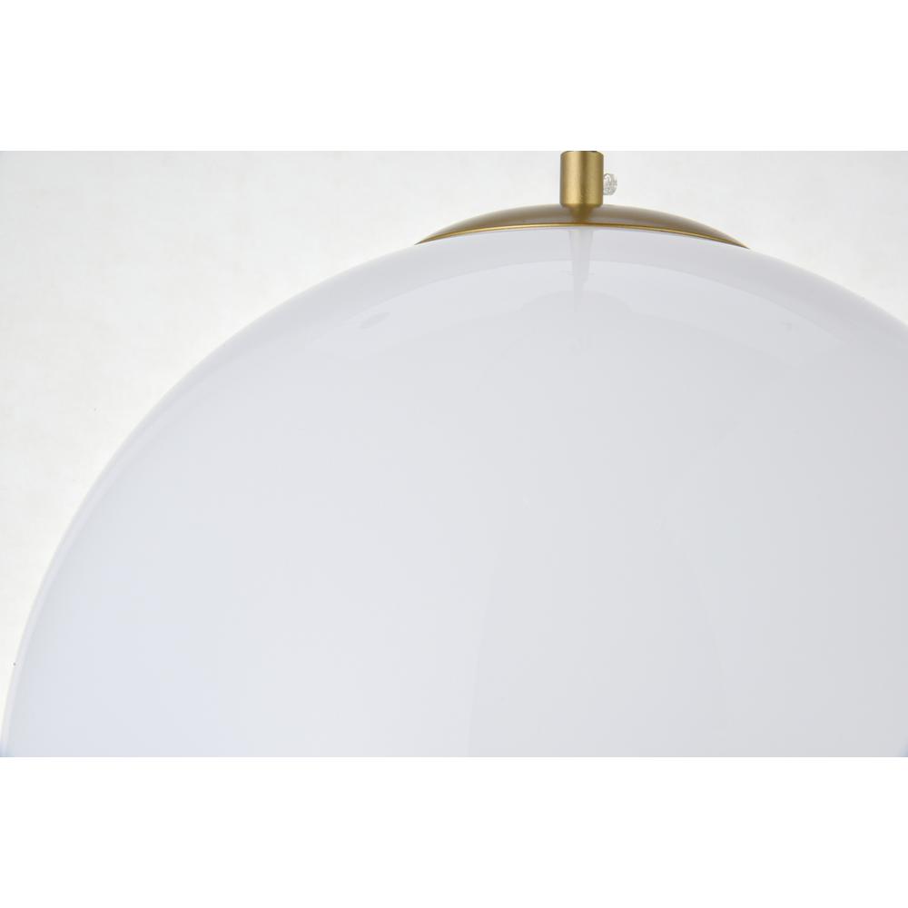 Back. Living District - Baxter 1 Light Brass Pendant With Frosted White Glass - Brass And Frosted White.