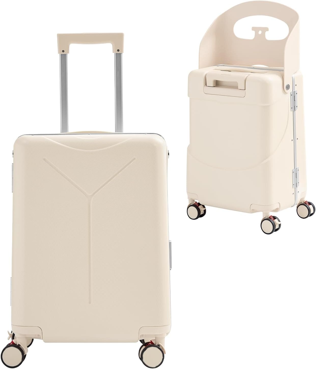 Circus Cirle - 20" Ride-on Luggage with Foldable Seat - Beige