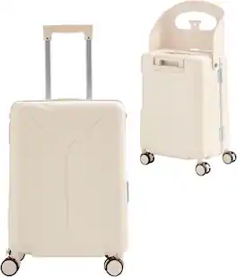 Circus Cirle - 20" Ride-on Luggage with Foldable Seat - Beige