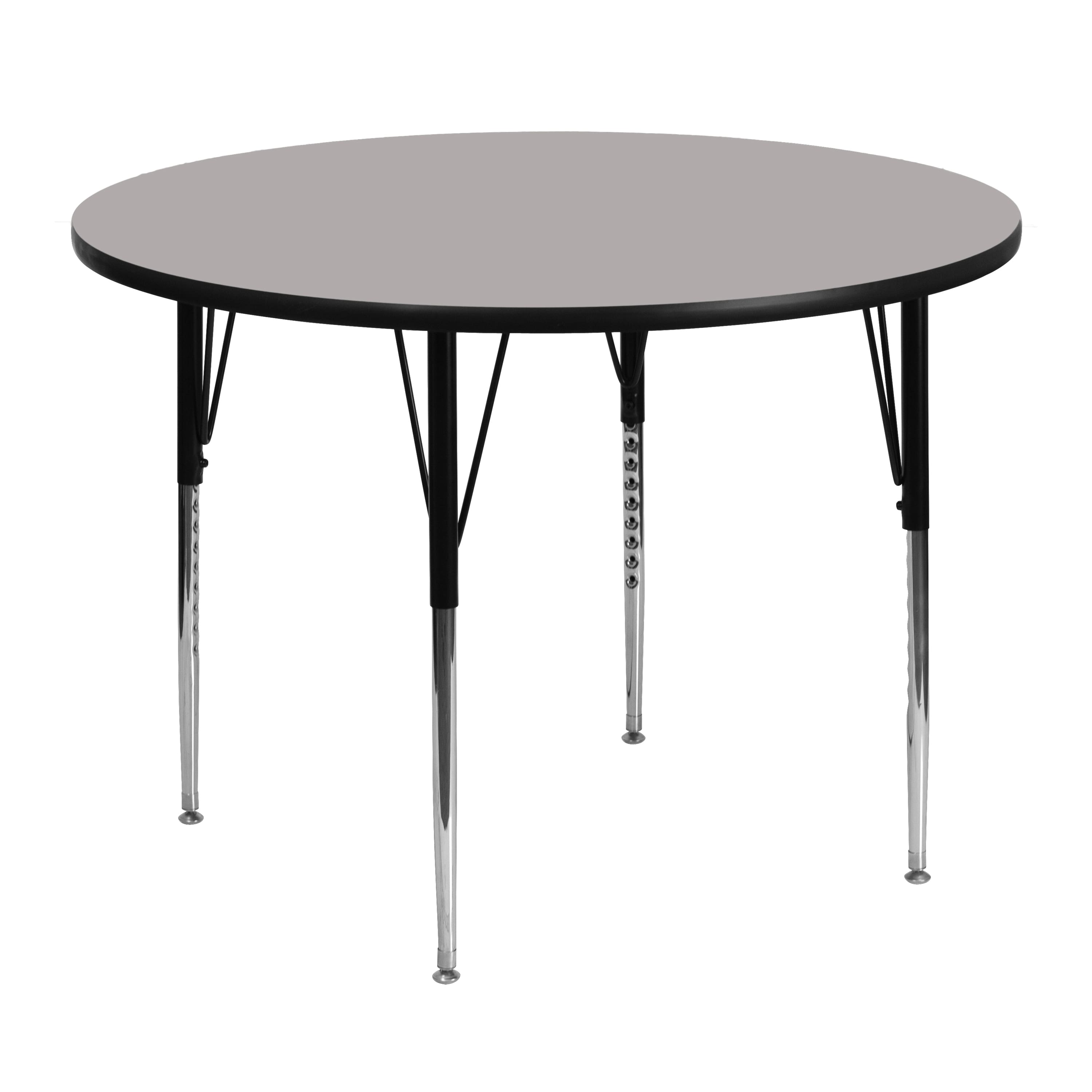 Flash Furniture - Wren 48'' Round Grey HP Laminate Activity Table - Standard Height Adjustable Legs - Gray price history on PriceWatchPro