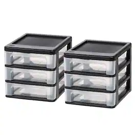 IRIS USA - Plastic Clearview Desktop organize with Drawers