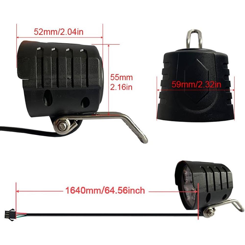 52mm/2.04in  
55mm/2.16in  
59mm/2.32in  
1640mm/64.56inch