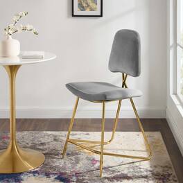 Ponder Performance Velvet Counter Stool by Modway - Gray