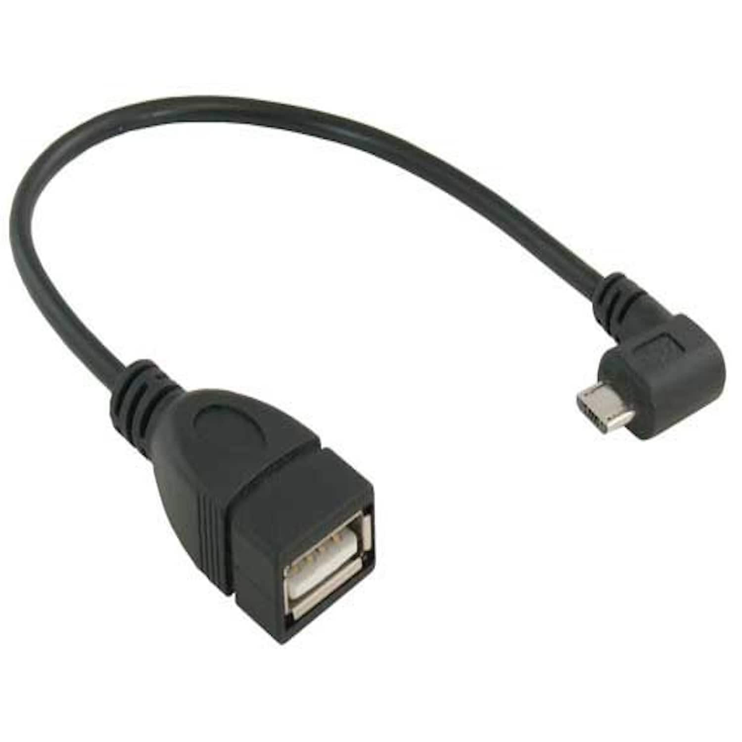 Sanoxy - Micro USB OTG (On-The-Go) Male to USB 2.0 Female Adapter - Black