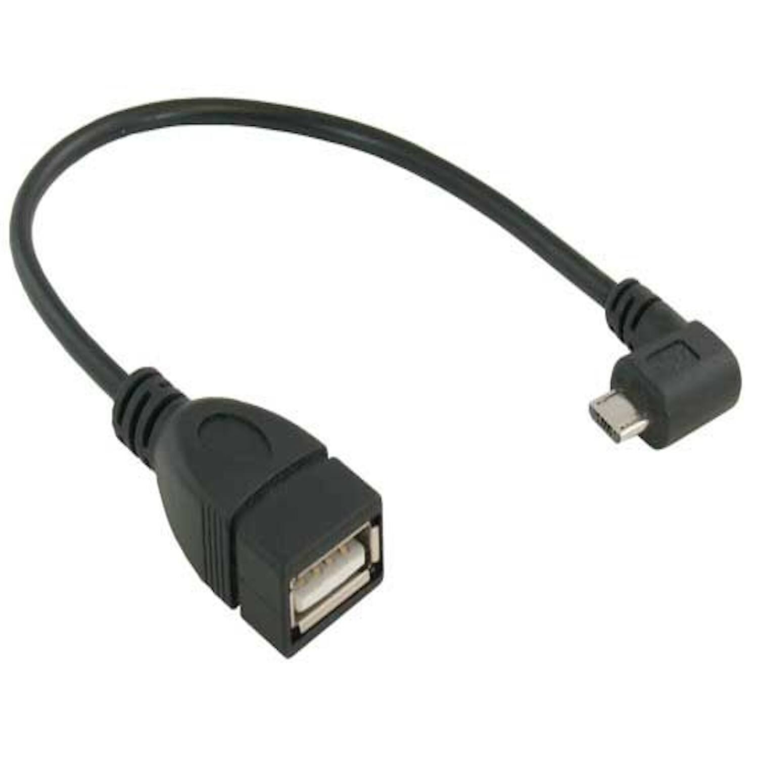 Sanoxy - Micro USB OTG (On-The-Go) Male to USB 2.0 Female Adapter - Black