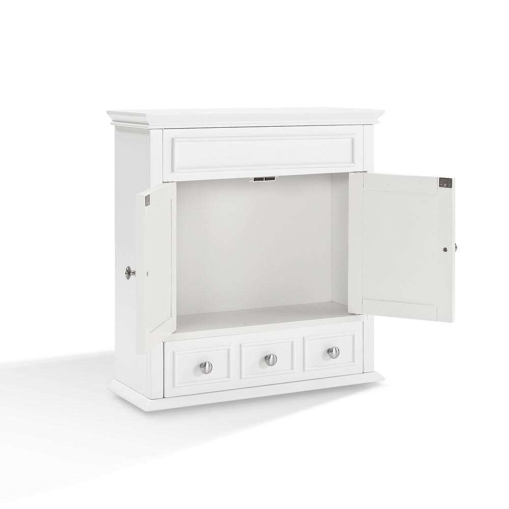 Left. Crosley Furniture - Lydia Wall Mounted Storage Cabinet - White.