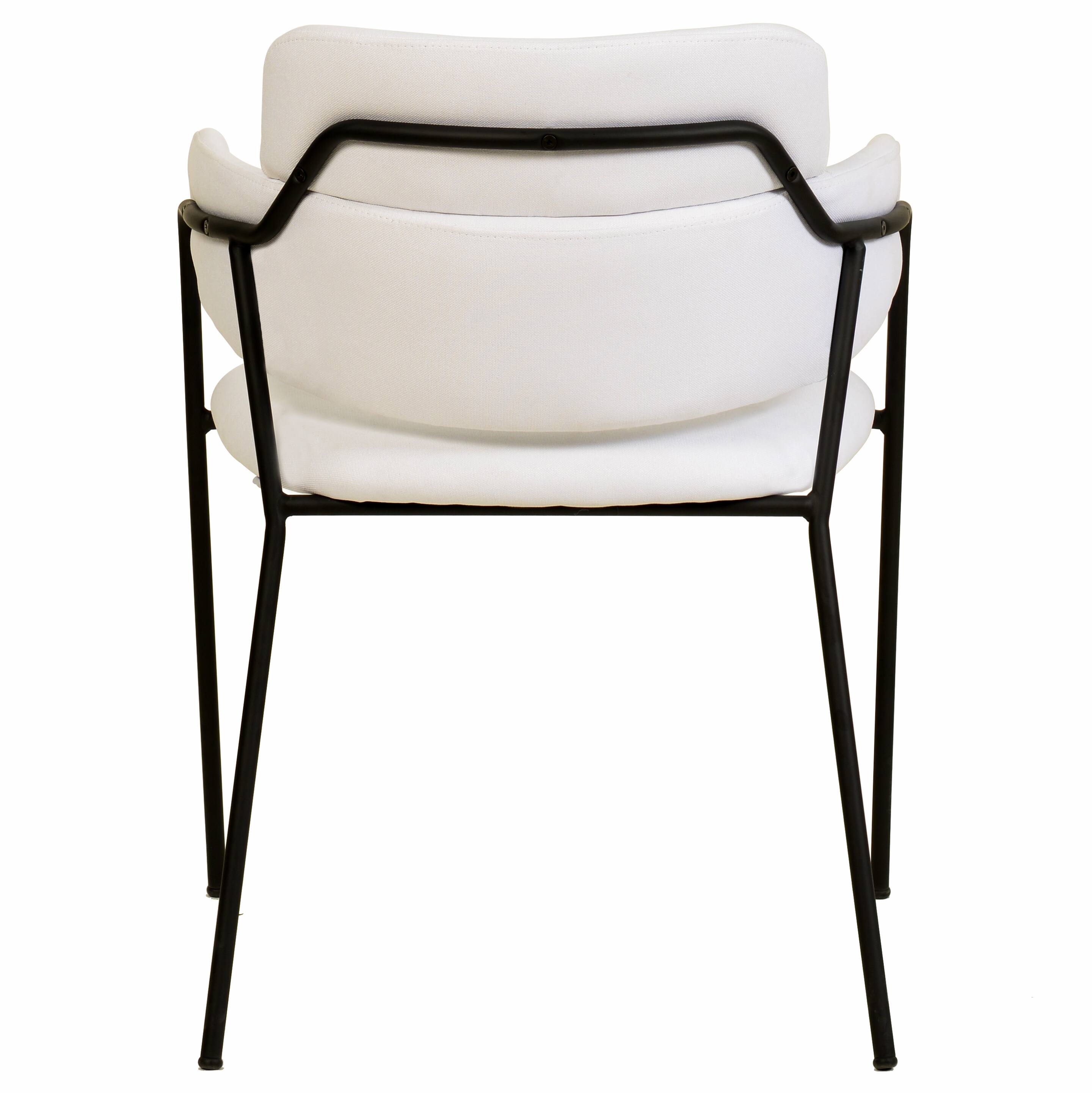 Alt View 5. LeisureMod - Axis 4-PCS Ergonomic Dining Chair with Stainless Steel Base & Scratch-Resistant Floor Glides - White.