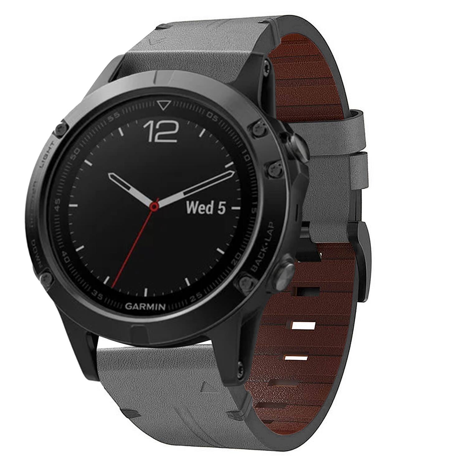 55 05 12 a5IIIN LIGHT 50 10 111100 45 Wed 5 I 2011S BACK-LAP DOWN 40 H10!IID f11101111 35 25 !!!1 GARMIN HII

Corrected text based on the image:
12
Wed 5
LIGHT
BACK-LAP
DOWN
GARMIN