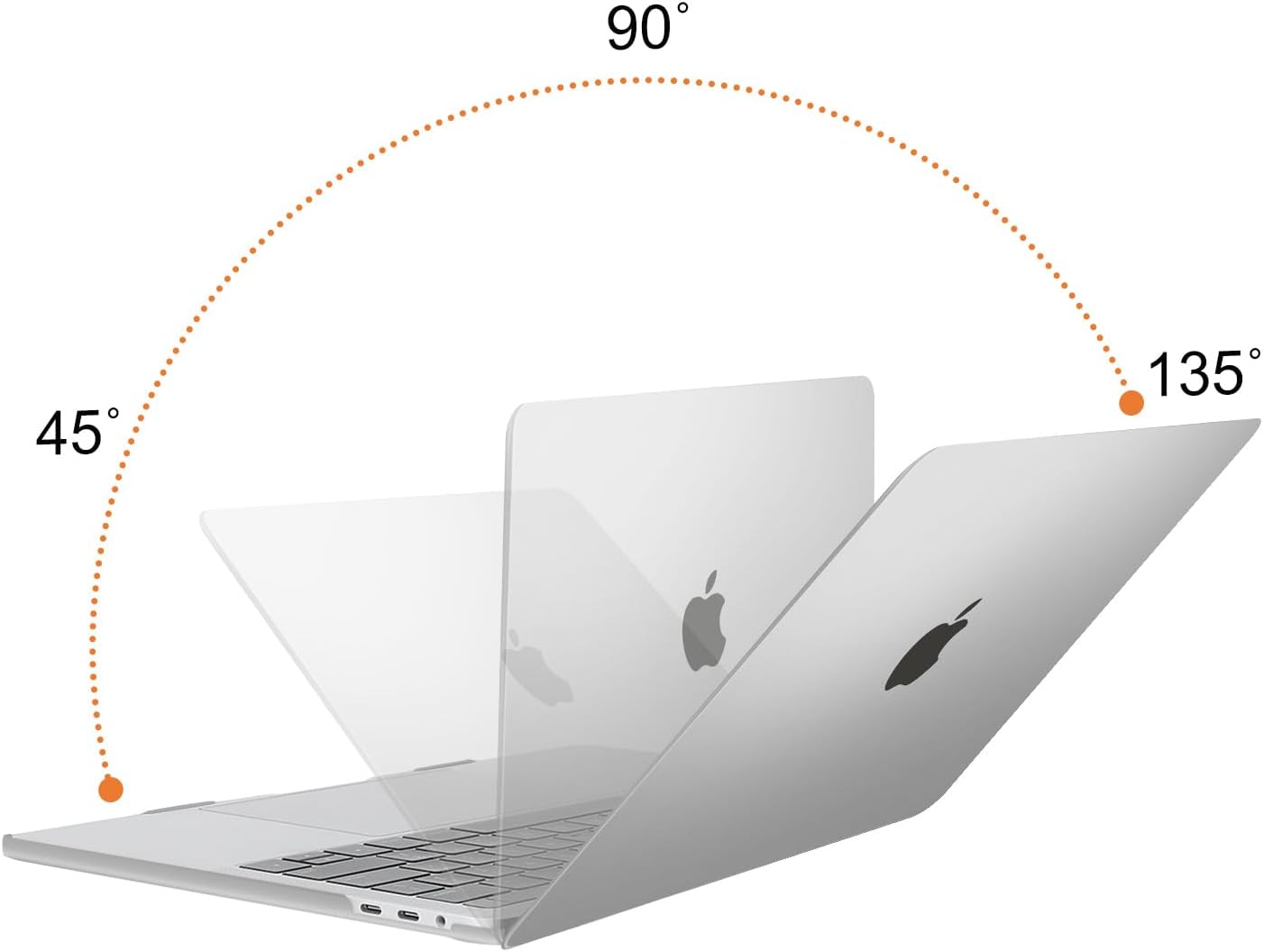 Back. mosiso - Hard Shell Case for 13-inch MacBook Pro 2016-2026 A2338 A2289 A2251 A2159 A1989 A1706 A1708 - Frost.