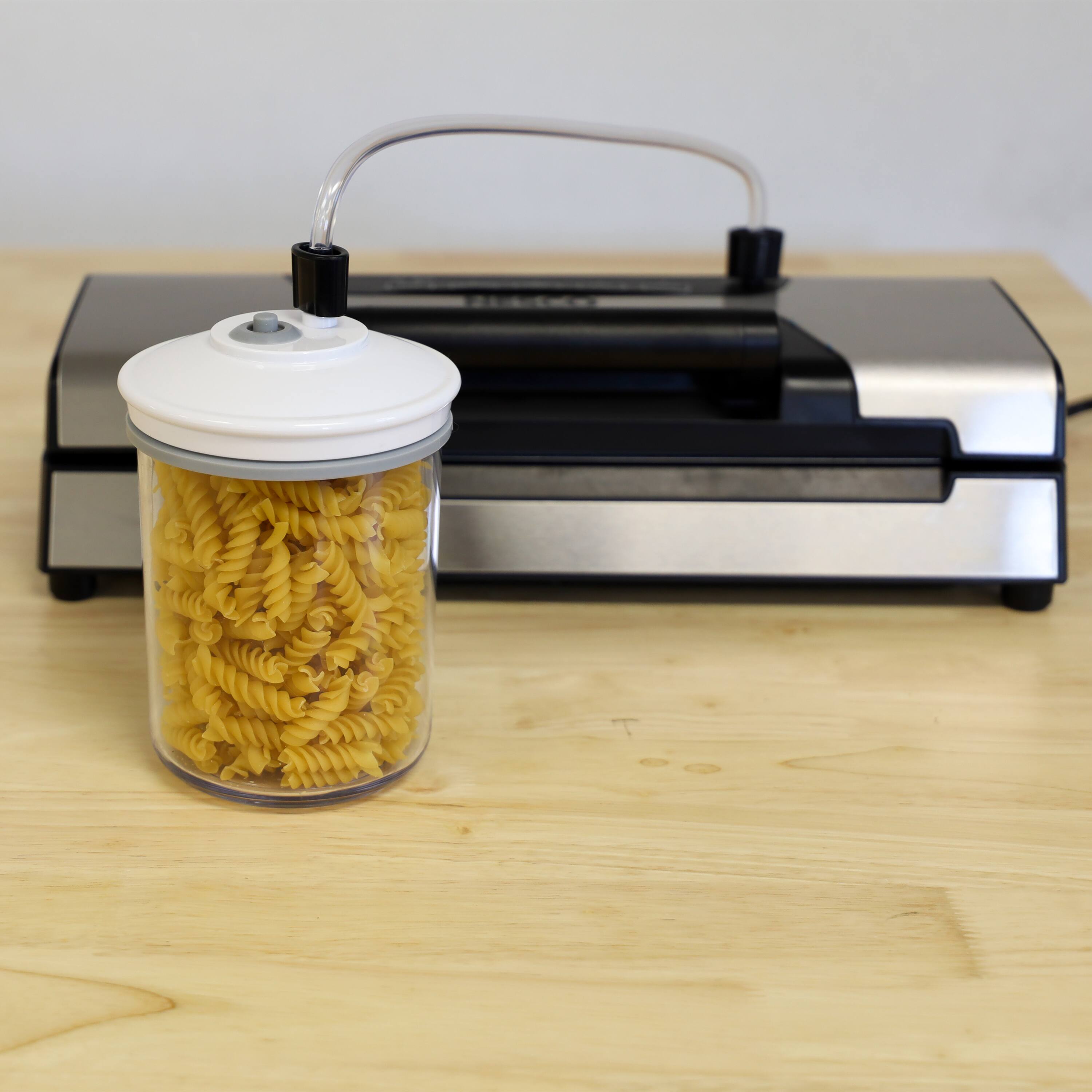 Alt View 1. Nesco - Deluxe Vacuum Sealer with Roll Storage - silver.