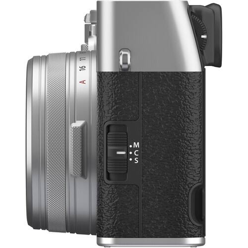Alt View 6. Fujifilm - FUJIFILM X100VI Digital Camera (Silver) (16821822) + 64GB Card + Starter Bundle - Silver.