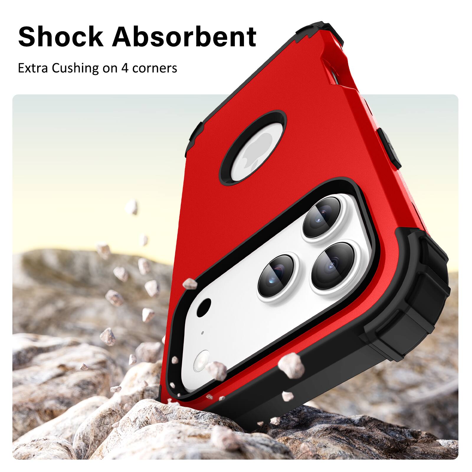 Shock Absorbent  
Extra Cushing on 4 corners