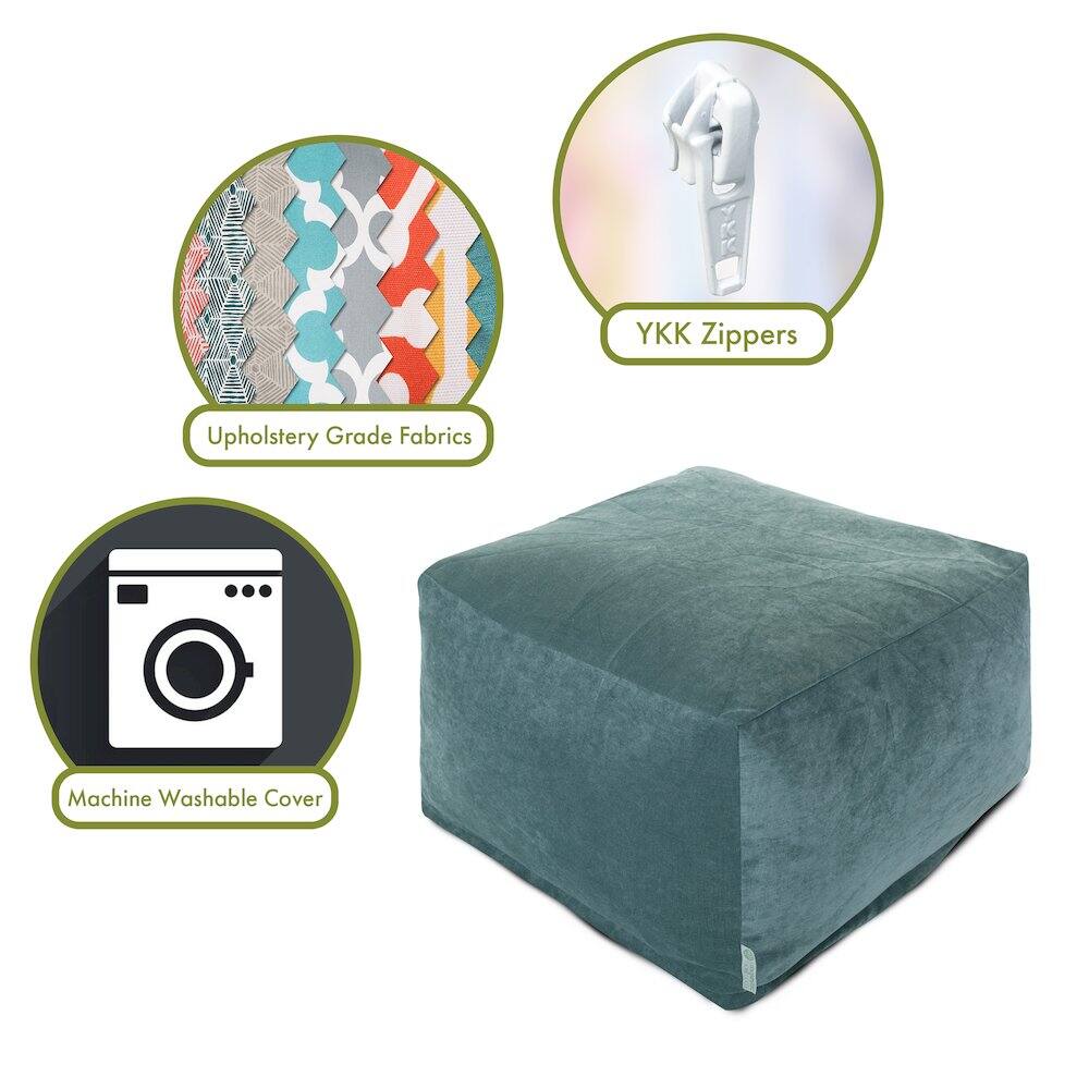 - Upholstery Grade Fabrics
- YKK Zippers
- Machine Washable Cover