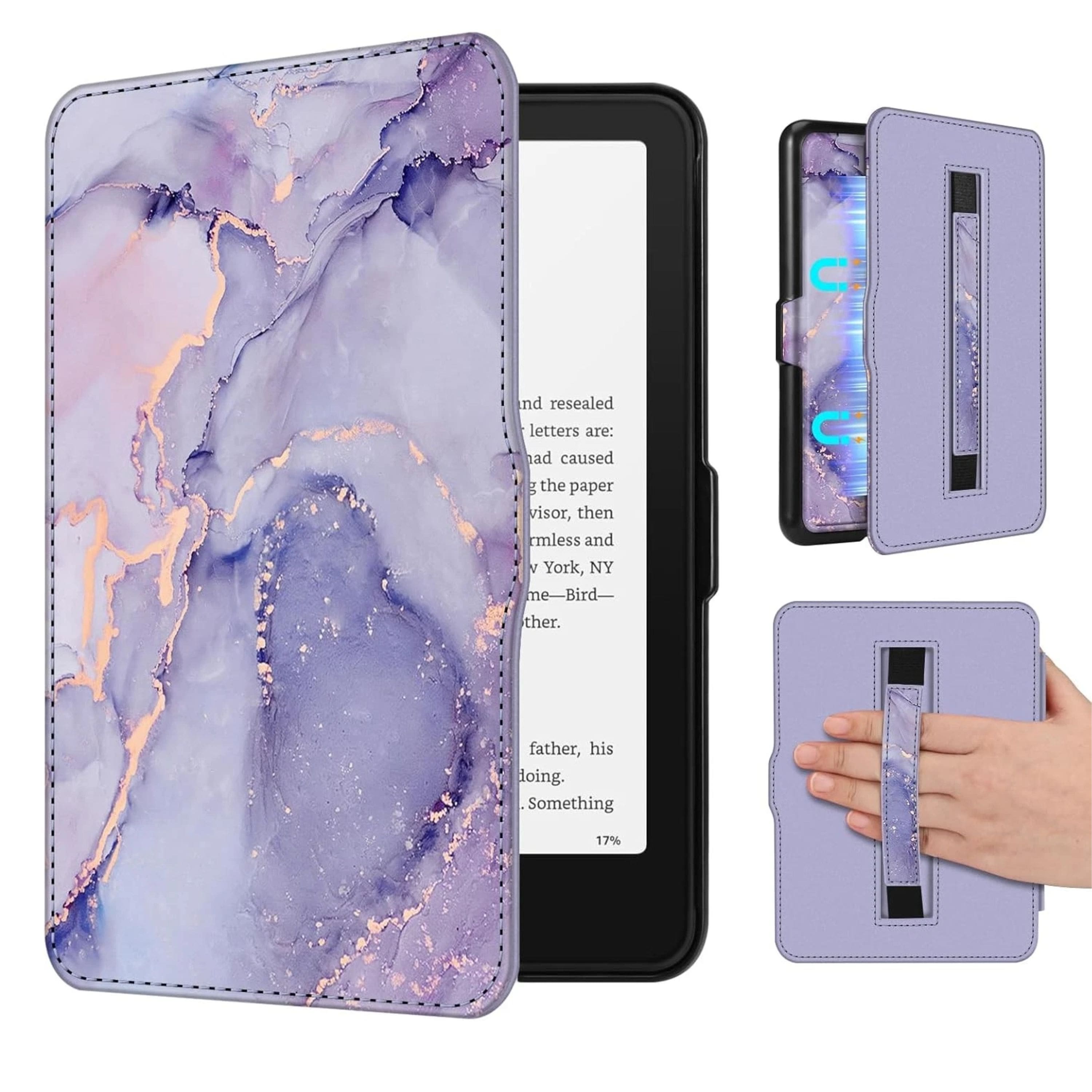 "Kitcheniva - Slim Shell Case With Hand Strap For 7"" Kindle Paperwhite (12th Gen 2024) - Lilac Marble" price history on PriceWatchPro