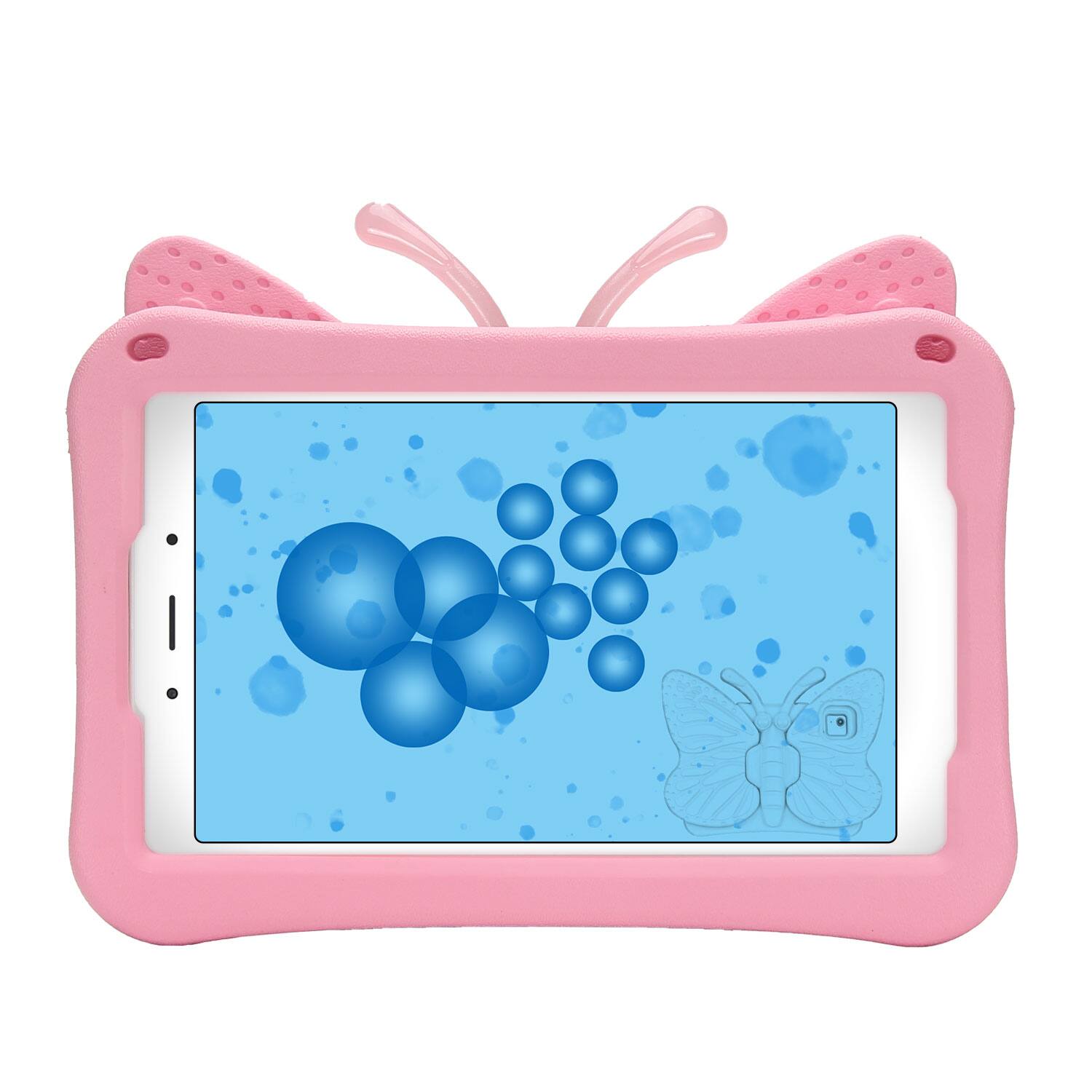 Left. Dteck - Kids Butterfly Case for Samsung Galaxy Tab A9 8.7" 2023 & Tab A7 Lite 8.7" 2021,3D Cartoon EVA Shockproof Stand Cover - Pink.