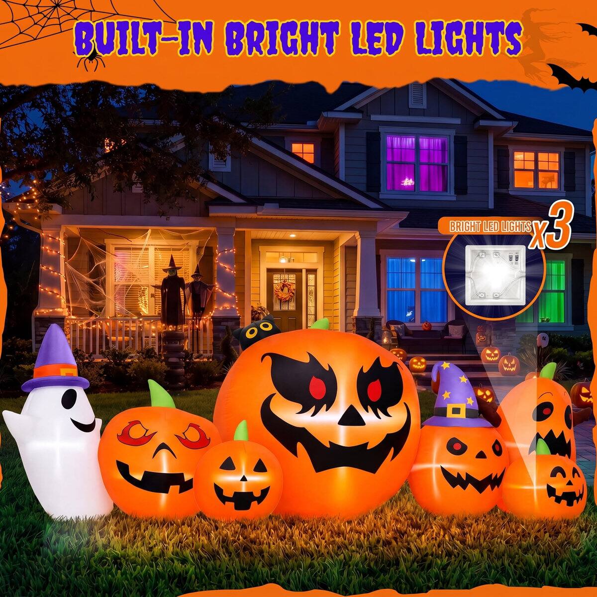 BUILT-IN BRIGHT LED LIGHTS  
BRIGHT LED LIGHTS x3