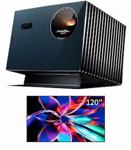 Bundle - Valerion - VisionMaster Pro2-NB 4K Laser Projector with 120" PureVision Fixed Frame Projector Screen - Nocturne Blue