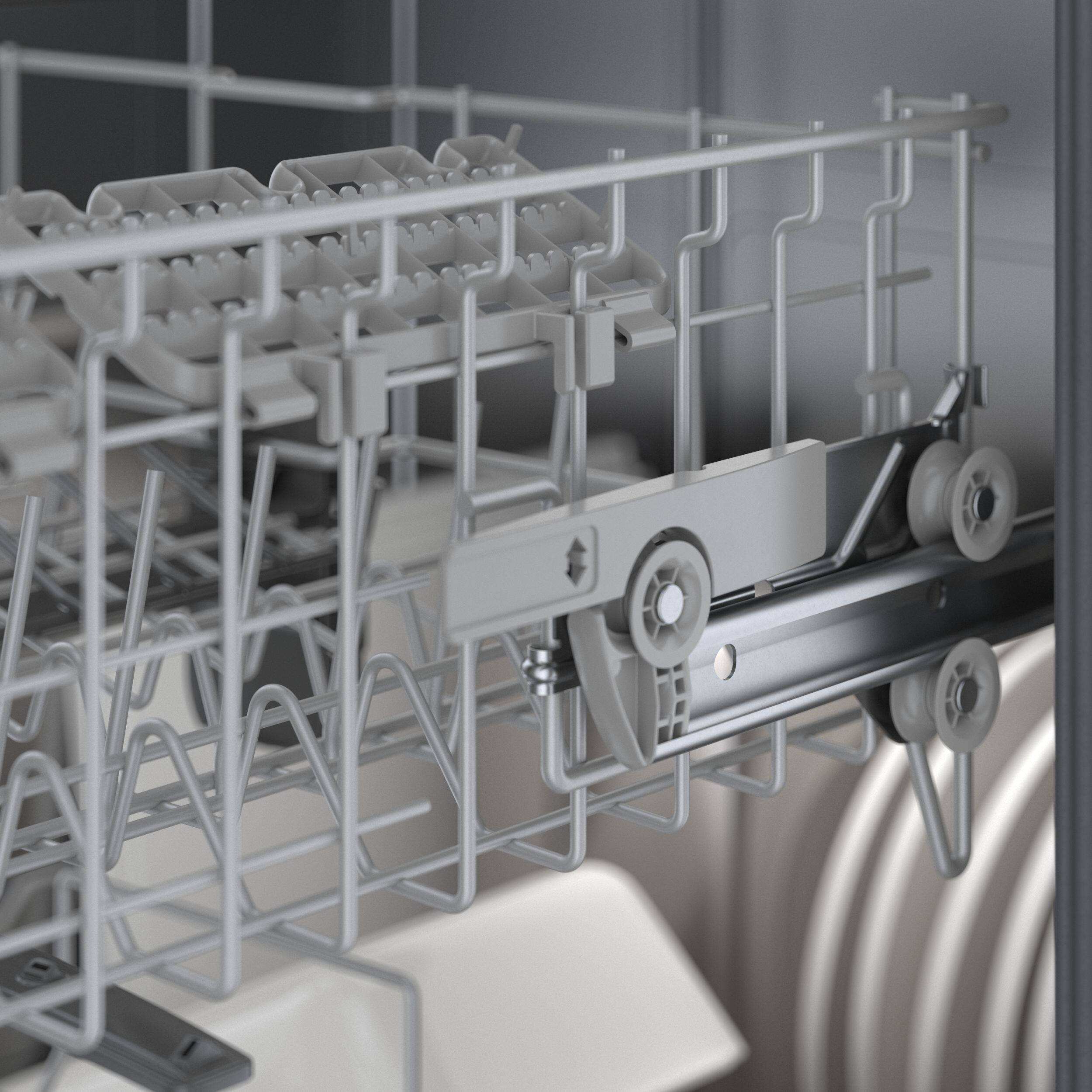 Alt View 26. Bosch - 300 Series 24" Front Control Smart Built-In Stainless Steel Tub Dishwasher with 3rd Rack, 46 dBA - White.