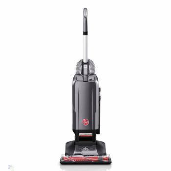 Left. Hoover - UH30650PC Upright Vacuum – Bagged HEPA, Pet Kit, 4-Level Height, 15″ Path, Gray, 12 A Motor, 30′ Cord - Gray.