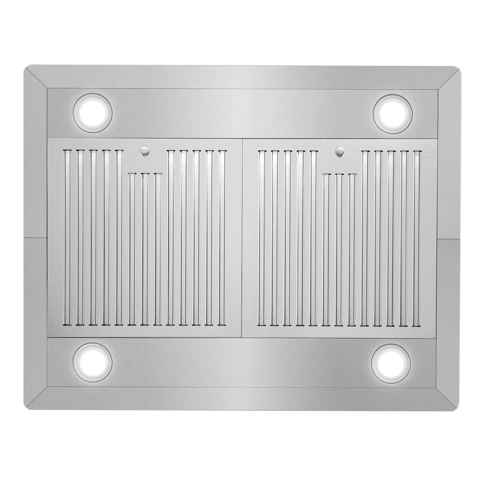 Alt View 5. COSMO - COS-63ISS75-DL 30 in. Lumin Collection 380 CFM Ductless Island Range Hood, Soft Touch Controls, LED Lights - Stainless Steel.