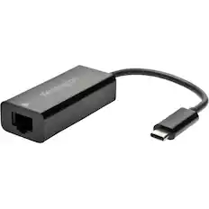 Front. Kensington - Kensington CA1100E USB-C to Ethernet Adapter - USB Type C - 1 Gbit/s Data Transfer Rate - 1 Port(s) - 1 - Twisted Pair.