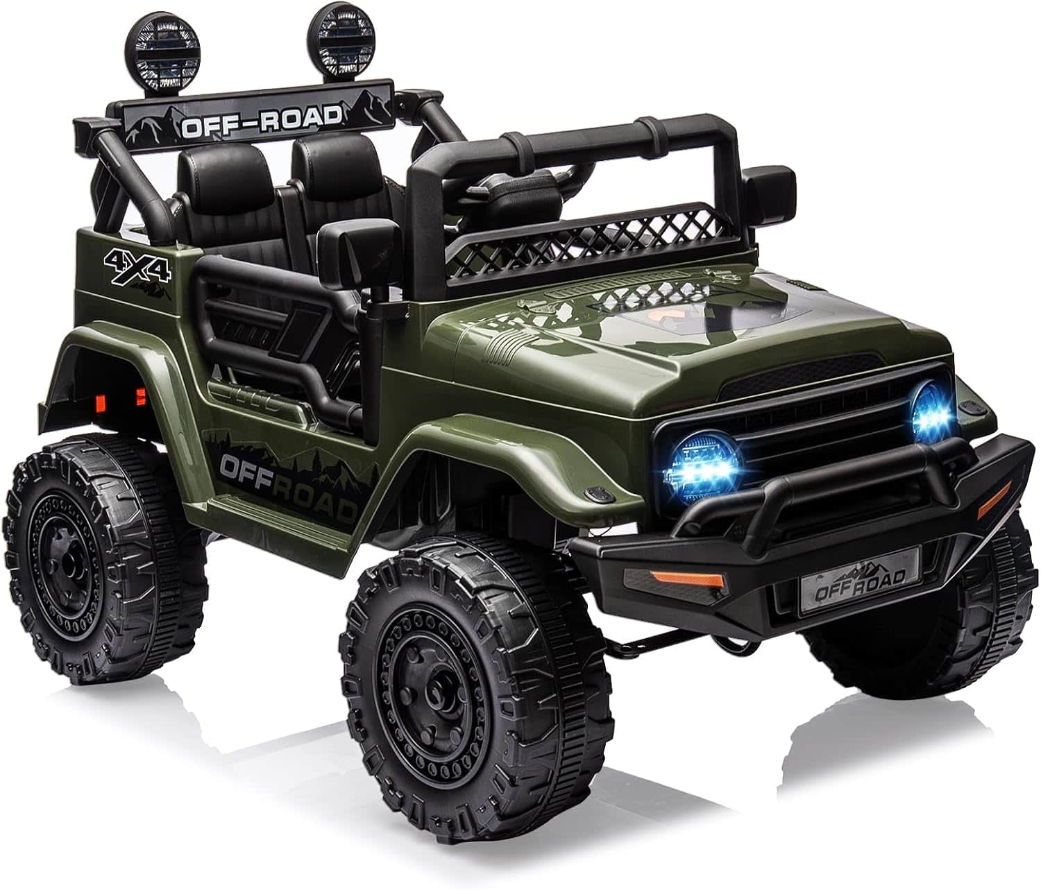 Homhougo - Licensed 24V Kids Ride On UTV, Dual Battery, LED Lights, Outdoor Driving