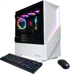 CyberPowerPC - Gaming Desktop - AMD Ryzen 7 7800X3D - NVIDIA GeForce RTX 5070 12GB - 32GB DDR5 - 1TB PCIe 4.0 SSD - White - Front_Zoom