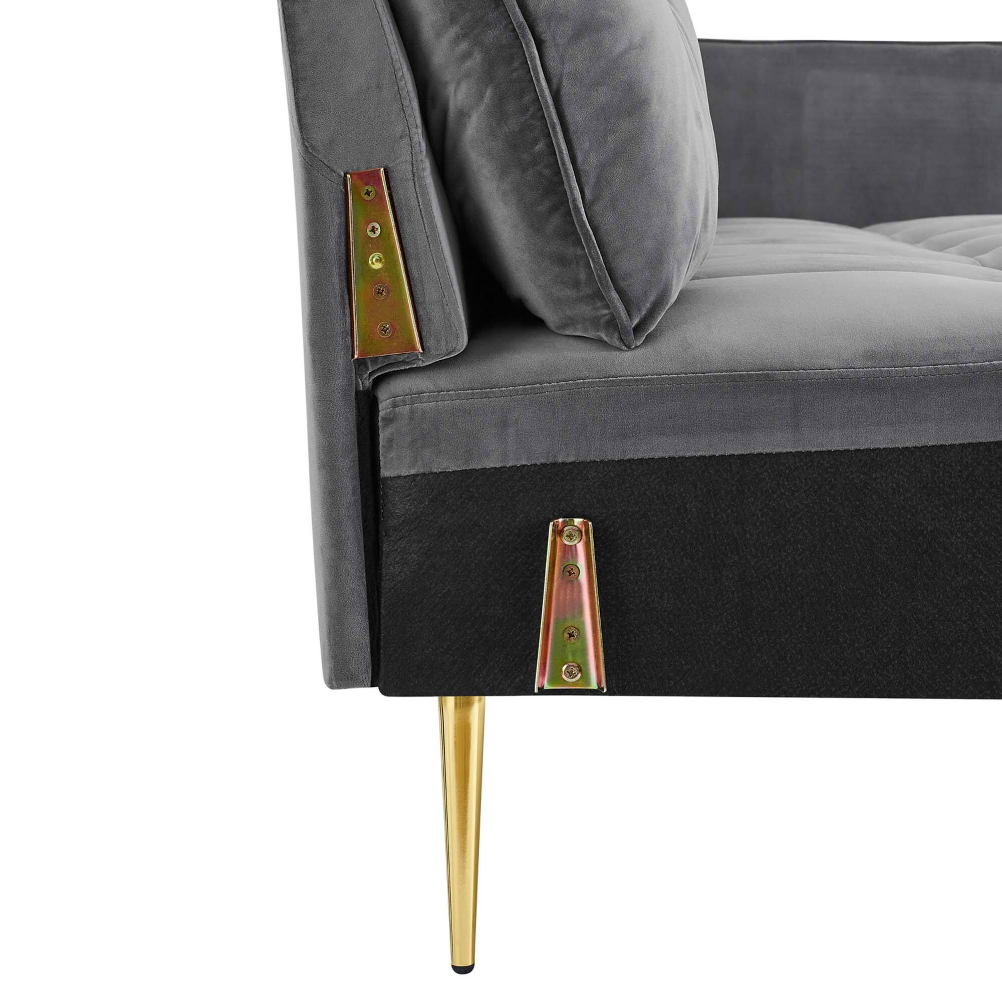 Alt View 7. Modway - Cameron Tufted Performance Velvet Sofa by Modway - Gray.