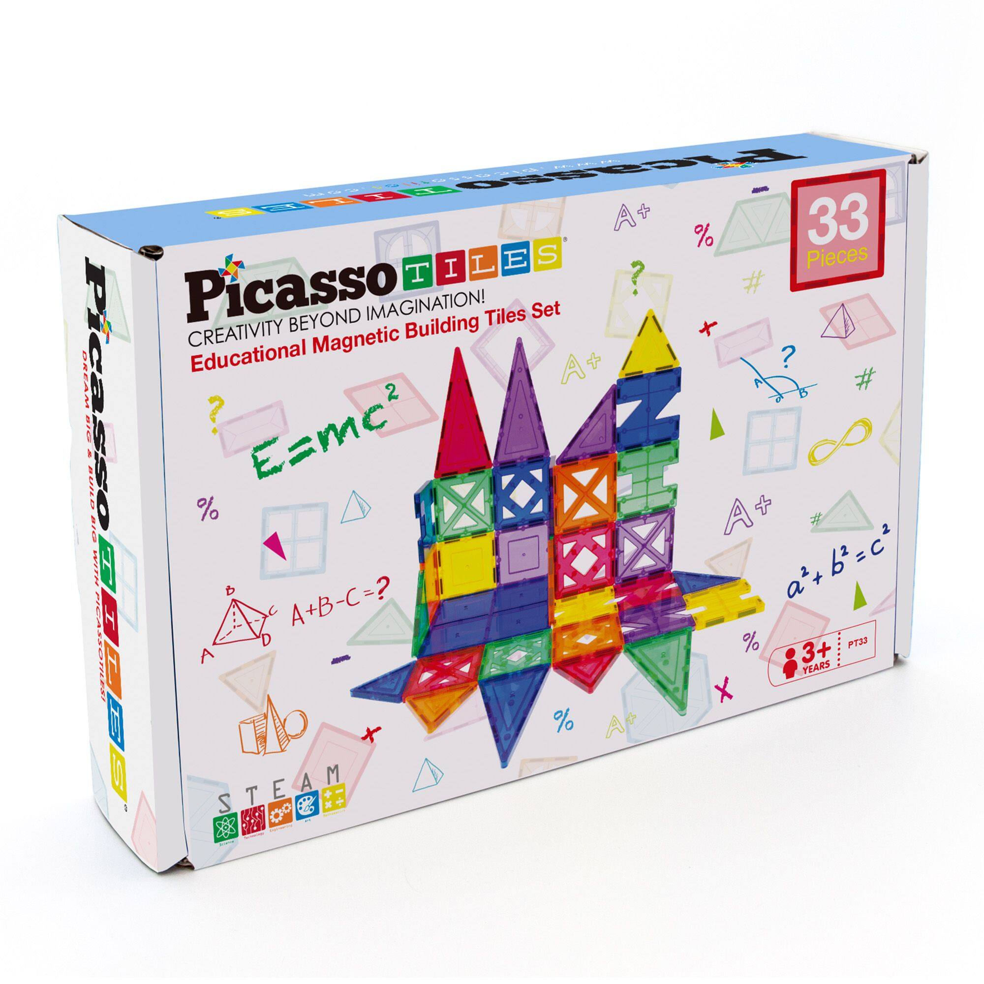 - TO FE A+ L E S T I ? Picasso BEYOND IMAGINATION! Tiles Set CREATIVITY Magnetic Building Educational A+ BREAM Picasso 2 Sa ? E=mc  SUID % a70 W0 L t HE I A+B-C=? Feleia 1 % A 5 STEAM A M S 8 a % 33 Pieces # + ? N # B A + a+b=c2 a'+ 2 % 3+ PT33 YEARS x

Corrected text:

- TO FE A+ L E S T I ? Picasso BEYOND IMAGINATION! Tiles Set CREATIVITY Magnetic Building Educational A+ BREAM Picasso 2 Sa ? E=mc² SUID % a70 W0 L t HE I A+B-C=? Feleia 1 % A 5 STEAM A M S 8 a % 33 Pieces # + ? N # B A + a+b=c2 a²+ 2 % 3+ PT33 YEARS x