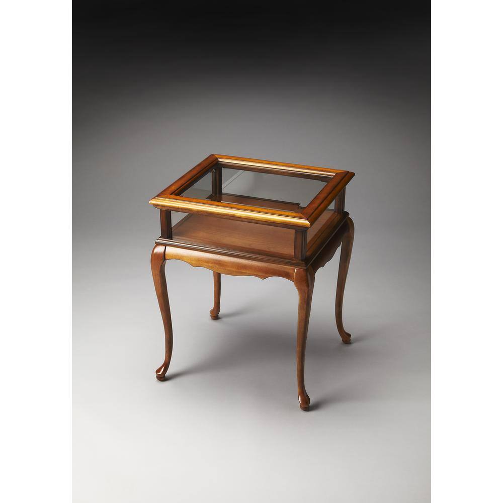 Left. Butler Specialty - Burton Curio Table - Medium Brown.