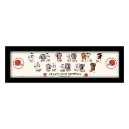 Sporticulture - Cleveland Browns 8" x 26" Framed Art Uniform Heritage Print - Multicolor