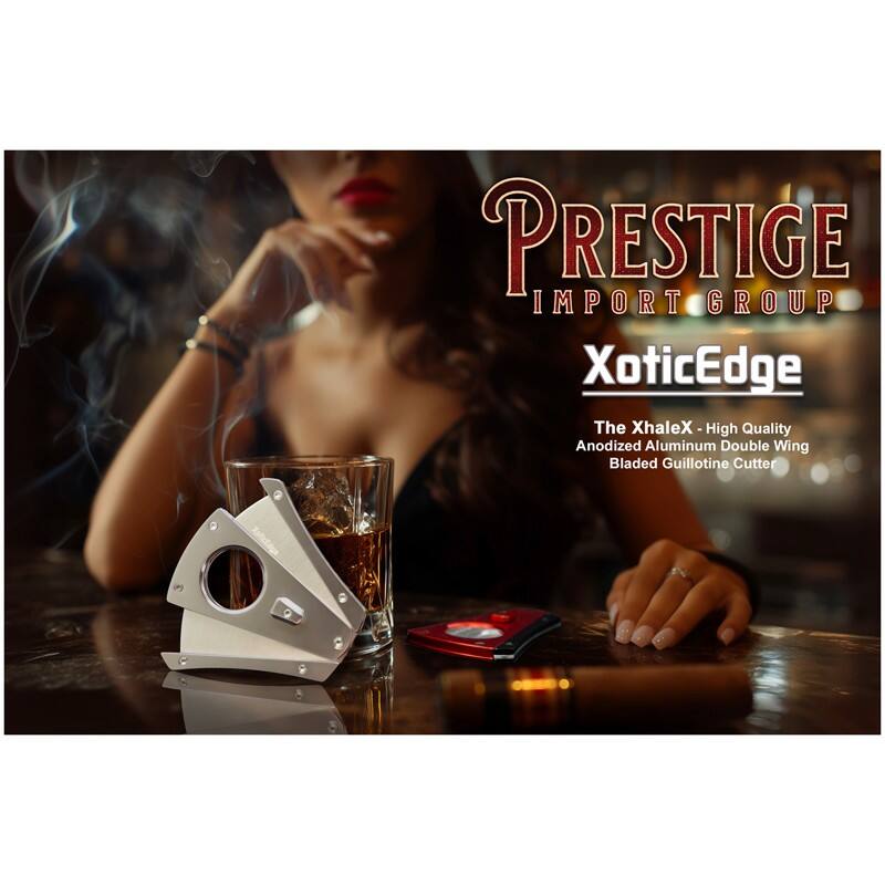 PRESTIGE IMPORT GROUP  
XoticEdge  
The XhaleX - High Quality Anodized Aluminum Double Wing Bladed Guillotine Cutter