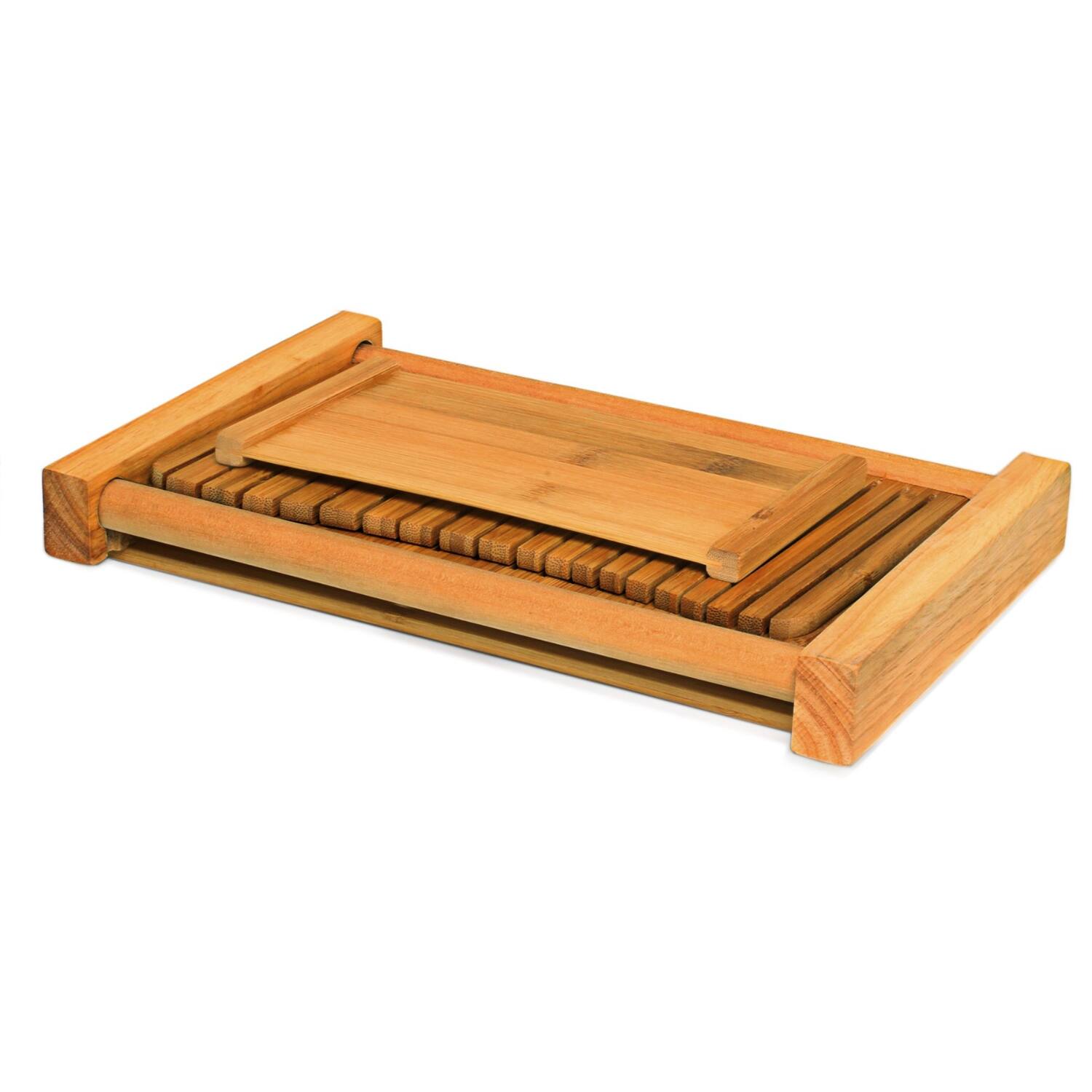Alt View 4. dbTechnologies - Bamboo Wood Compact Foldable Bread Slicer,6 ½ " - Narrow Version - Bamboo.