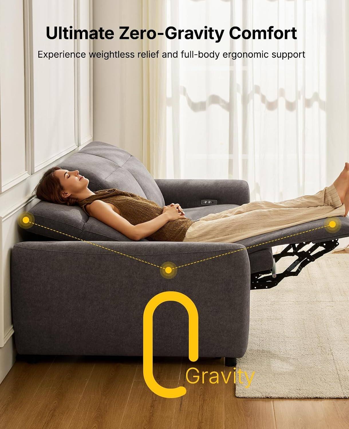 Ultimate Zero-Gravity Comfort  
Experience weightless relief and full-body ergonomic support