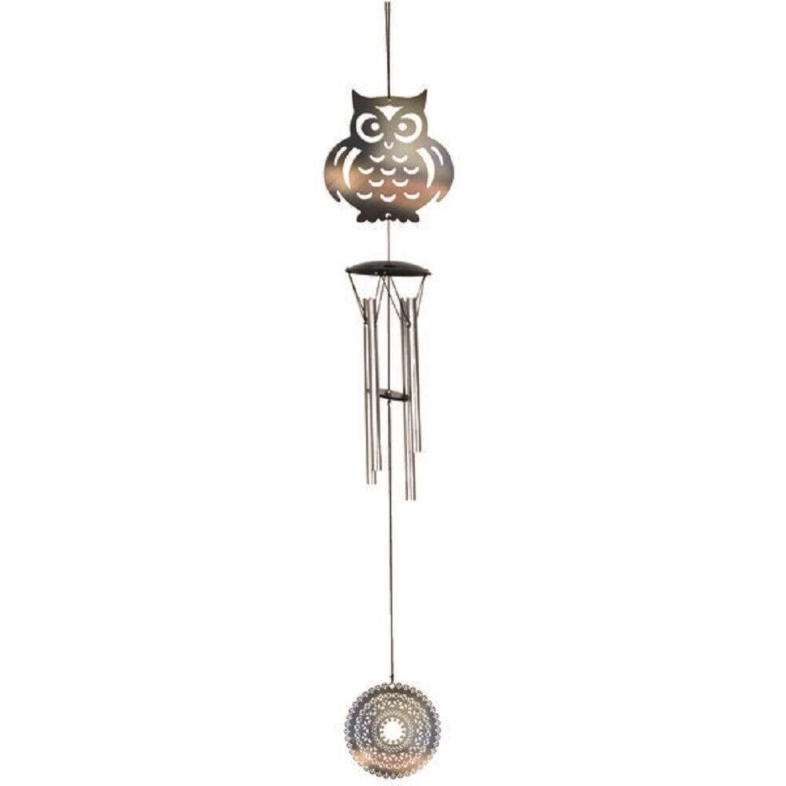 Front. Spoontiques - Spoontiques Owl Outdoor Garden Wind Chime 18 inch.
