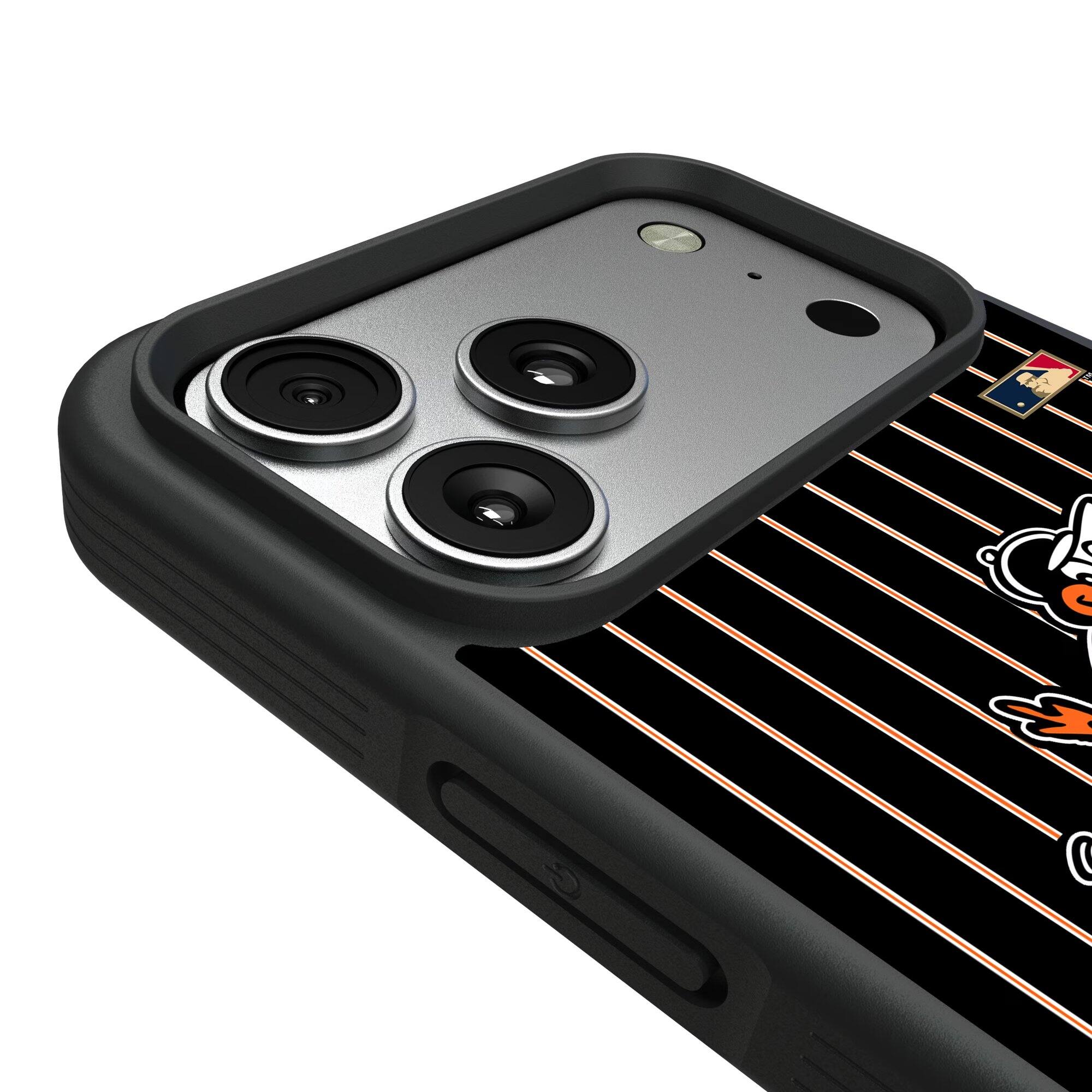 Alt View 2. Keyscaper - Baltimore Orioles Bump Case with 8.2ft Drop Protection - 15 - Multicolor.
